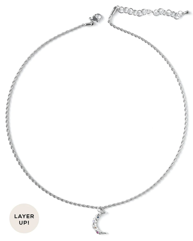 SOLUNE | SILVER SUN & MOON NECKLACE SET