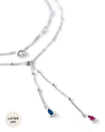 SOLUNE | SILVER SUN & MOON NECKLACE SET
