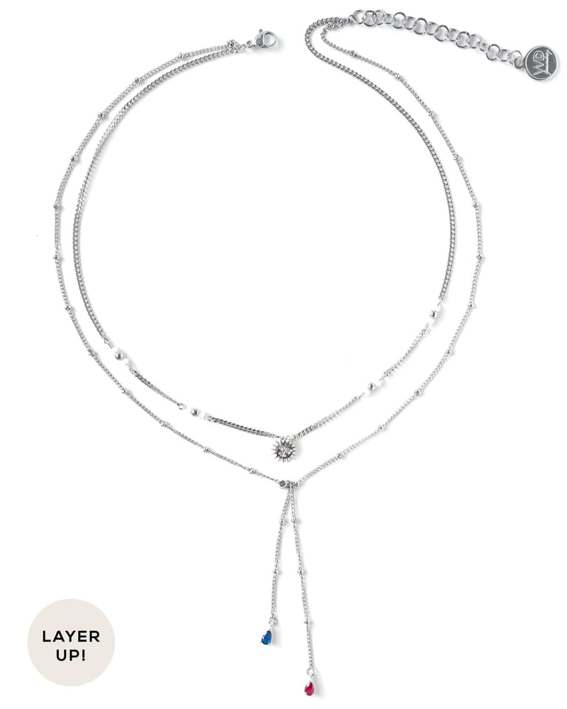 SOLUNE | SILVER SUN & MOON NECKLACE SET
