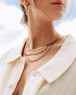 COBRA | GOLD LARGE HERRINBGONE CHAIN NECKLACE