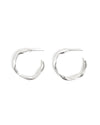 TWIST | SILVER TWISTED HOOP EARRINGS