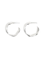 TWIST | SILVER TWISTED HOOP EARRINGS