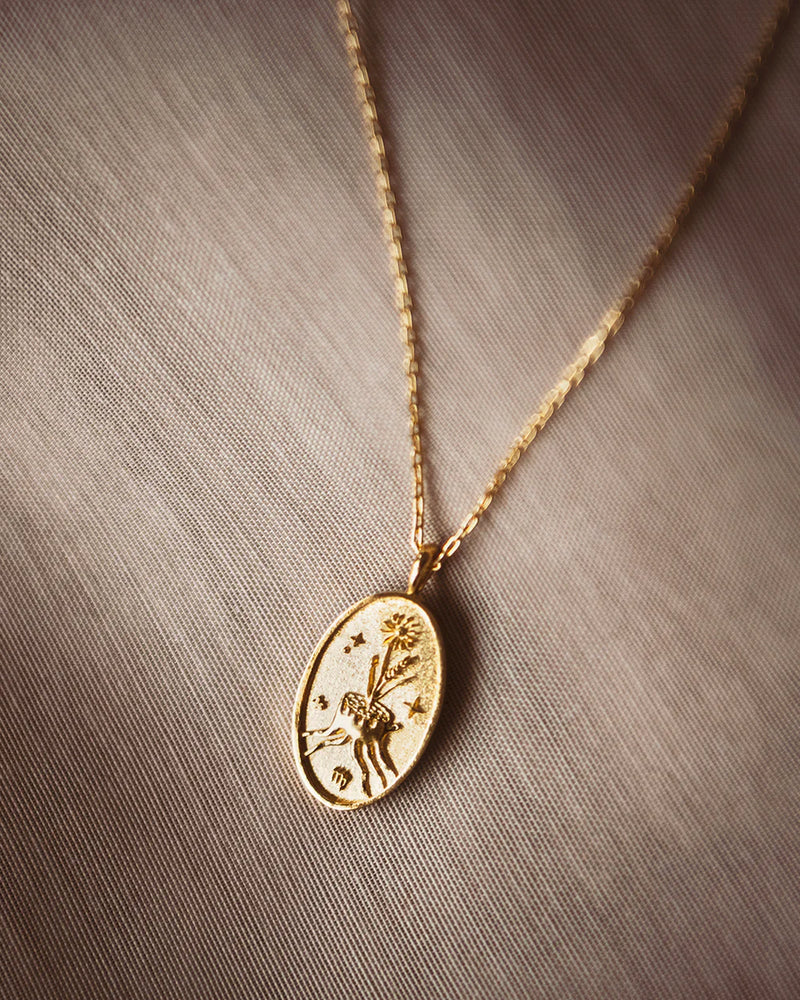 Virgo - Gold Zodiac Necklace