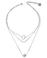 HELIOS | SILVER LAYERED BEADS & MEDALLIONS NECKLACE