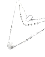 HELIOS | SILVER LAYERED BEADS & MEDALLIONS NECKLACE