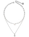 ARKO | SILVER SHORT LAYERED PEARL NECKLACE