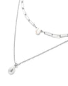ARKO | SILVER SHORT LAYERED PEARL NECKLACE