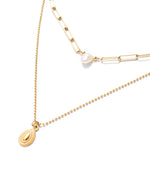 ARKO | GOLD SHORT LAYERED PEARL NECKLACE