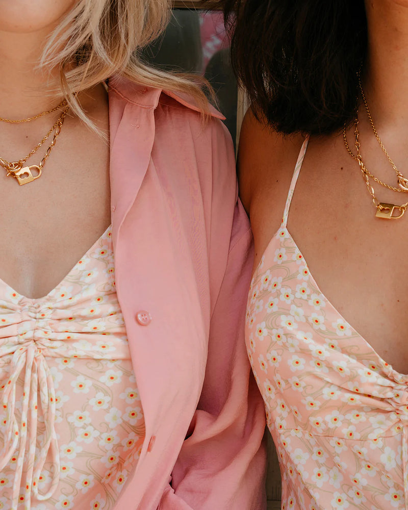 LUCK | GOLD PADLOCK NECKLACE SET