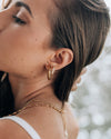 CRUZ | GOLD CRYSTAL HOOP EARRINGS