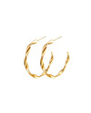 TWIST | GOLD TWISTED HOOP EARRINGS