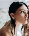 CRUZ | SILVER CRYSTAL HOOP EARRINGS