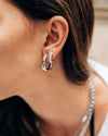 HUGO | SILVER CHUNKY HOOP EARRINGS