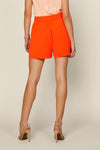 Elastic Back Fitted Shorts w/ Pockets (Neon Orange)