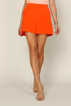 Elastic Back Fitted Shorts w/ Pockets (Neon Orange)