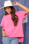 Back Sequin Fringe Short Sleeve Top