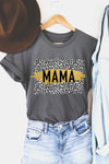 Gold Foil "Mama" Graphic T-Shirt (Charcoal)