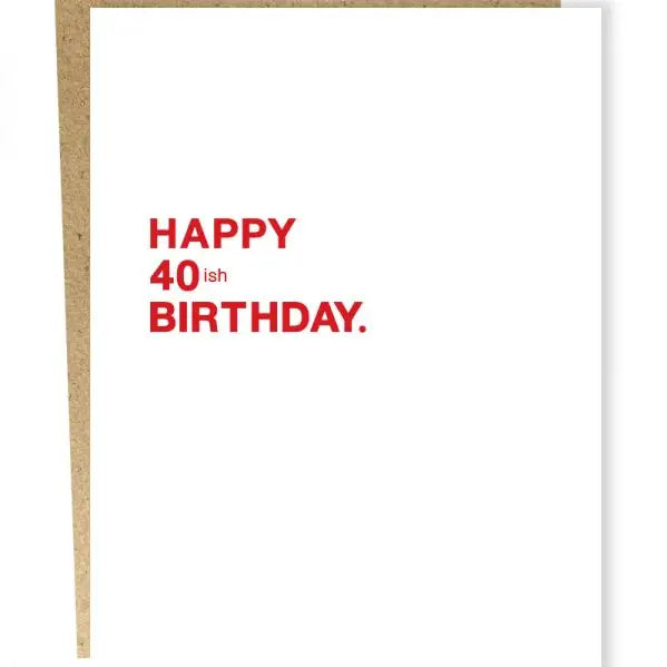 "Happy 40ish Birthday" Birthday Card