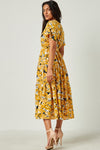 V-Neck Floral Print Dress