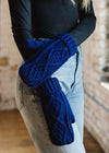 Royal Blue Cable Knit Mittens