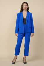 Recycled Polyester Tapered Leg Pants (Electric Blue)