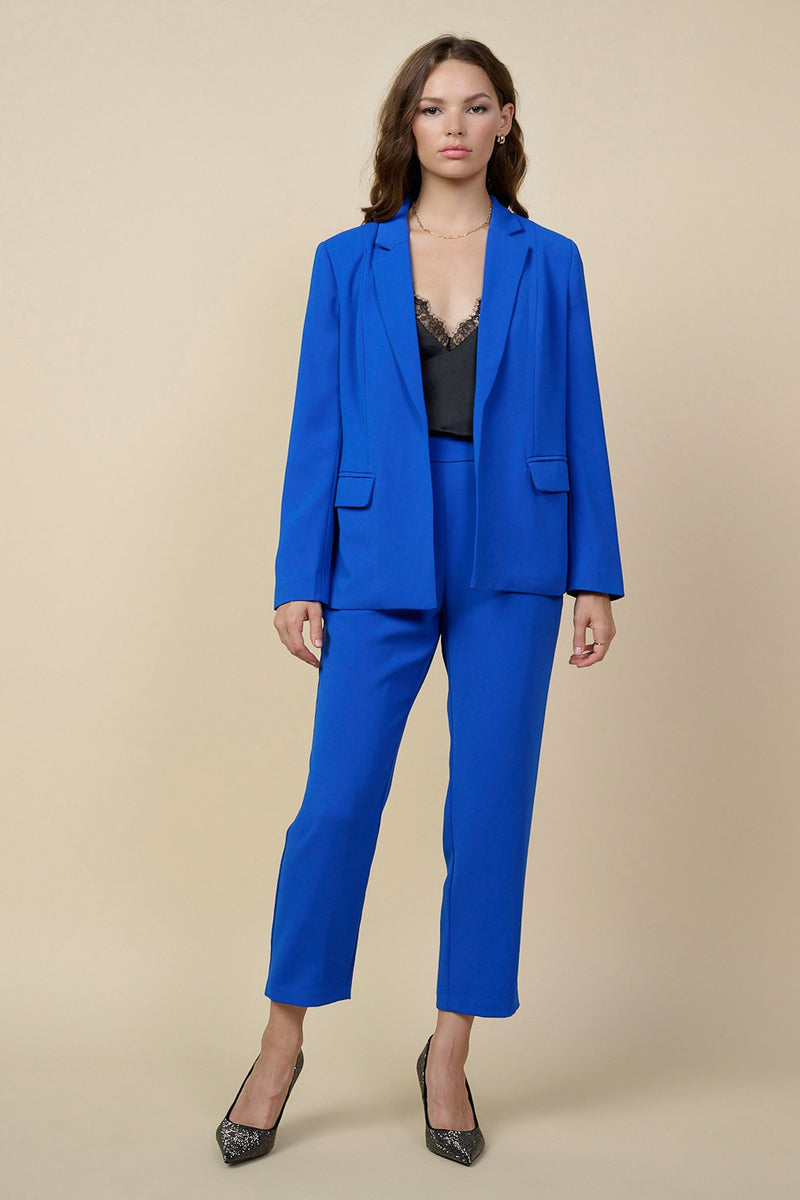 Recycled Polyester Tapered Leg Pants (Electric Blue)