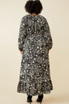 Floral Print Asymetric Hem Dress (Plus Size)