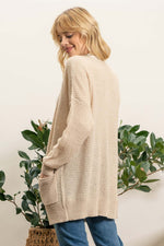 Lightweight Open Cardigan (Light Taupe)