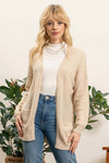 Lightweight Open Cardigan (Light Taupe)