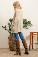 Lightweight Open Cardigan (Light Taupe)