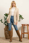 Lightweight Open Cardigan (Light Taupe)