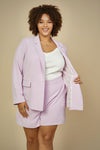Scarlett Welt Pocket Blazer (Plus Size - Lavender)