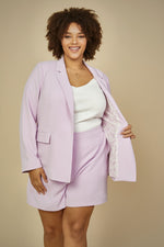 Scarlett Welt Pocket Blazer (Plus Size - Lavender)