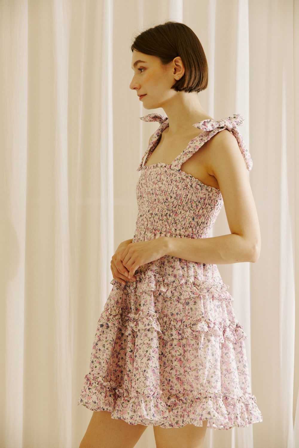 Ditsy Floral Ruffle Summer Dress