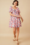 Floral Puff Sleeve Babydoll Dress