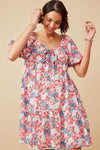 Floral Puff Sleeve Babydoll Dress