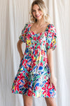 Floral Puff Sleeve Dress