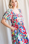 Floral Puff Sleeve Dress