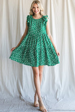 Ruffle Shoulder Tiered Dress