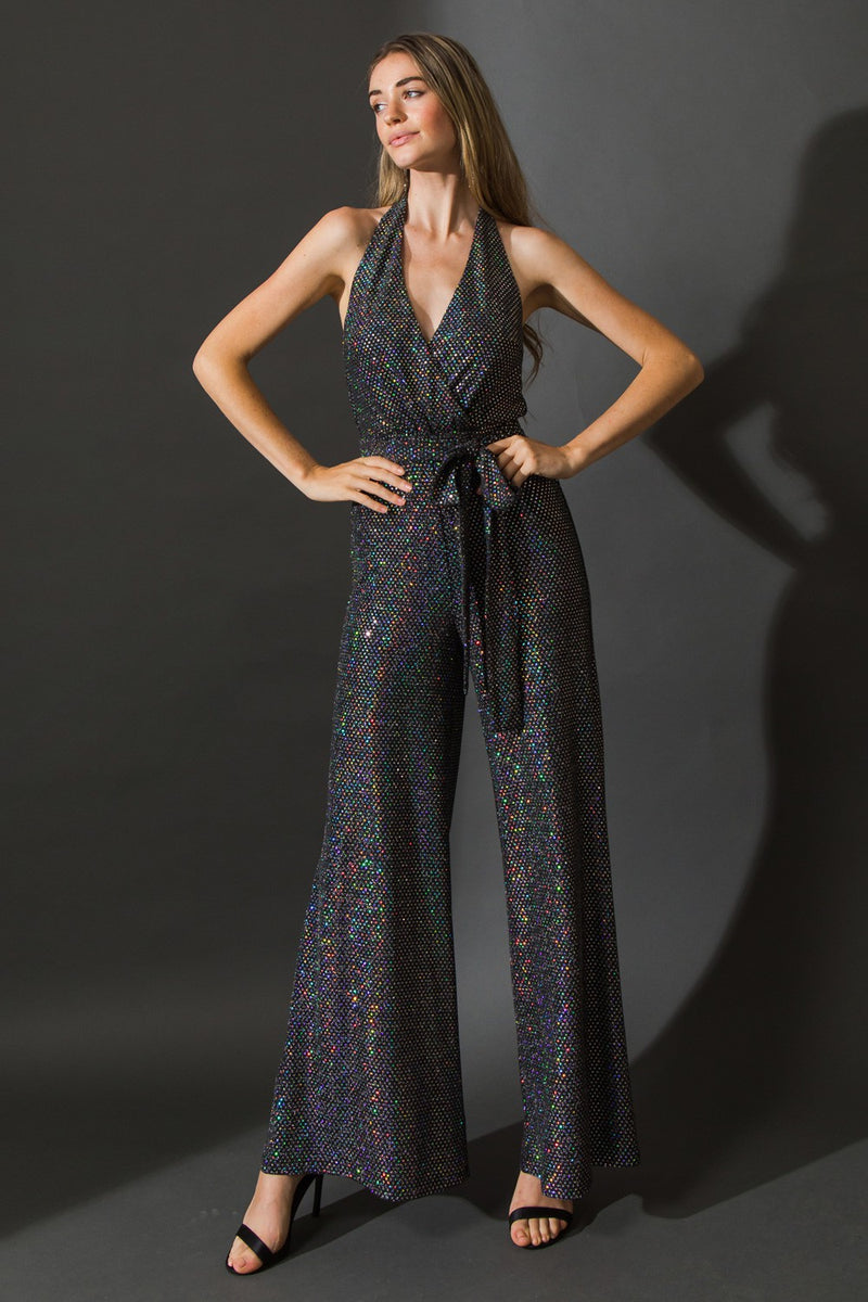 Sparkle Halter Jumpsuit