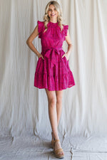 Dot Print Tiered Dress