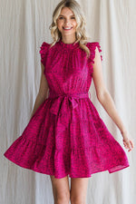 Dot Print Tiered Dress