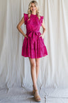 Dot Print Tiered Dress