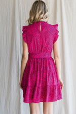 Dot Print Tiered Dress
