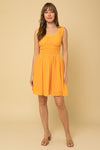 Smock Waist Sleeveless Scoop Neck Dress