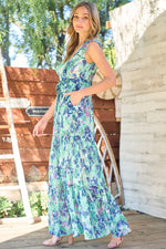 Flutter Sleeve Tiered Maxi Dress