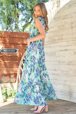 Flutter Sleeve Tiered Maxi Dress