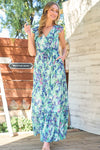 Flutter Sleeve Tiered Maxi Dress