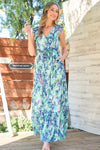 Flutter Sleeve Tiered Maxi Dress