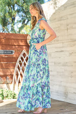 Flutter Sleeve Tiered Maxi Dress